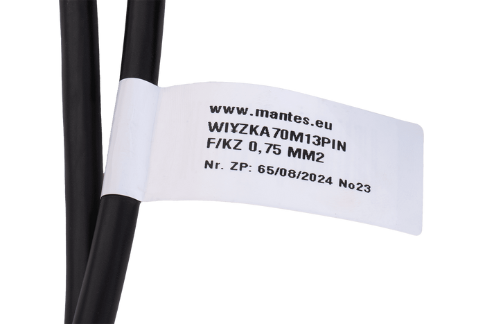 Faisceau électrique MANTES remorque, 7 m prise 13 broches connecteurs 6.3