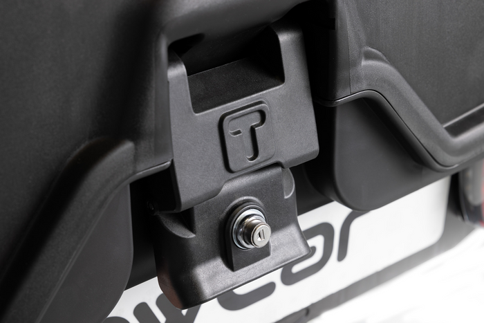 Coffre de rangement Towbox Camper Alpha noir LED (long) - coffre à bagages monté sur attelage
