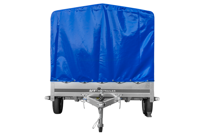 Remorque sur ressorts 264x150 UNITRAILER GARDEN 265/R KIPP avec châssis H-1100 et bâche bleue