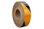 Reflecterende Contour Tape Geel-Zwart - rol 45 m.