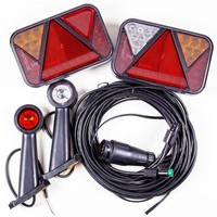 Verlichtingsset: FRISTOM LED-achterlichten + HORPOL LED-zijmarkeringslichten + MANTES 5,5m 13-PIN kabelboom