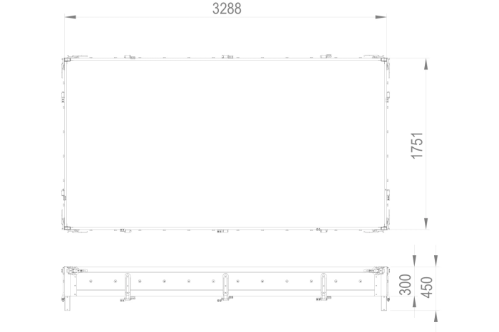 Côtés en aluminium OUTLET BIS H-300 pour remorques TEMARED TRANSPORTER 3217/2 et HOCHLADER 320/2