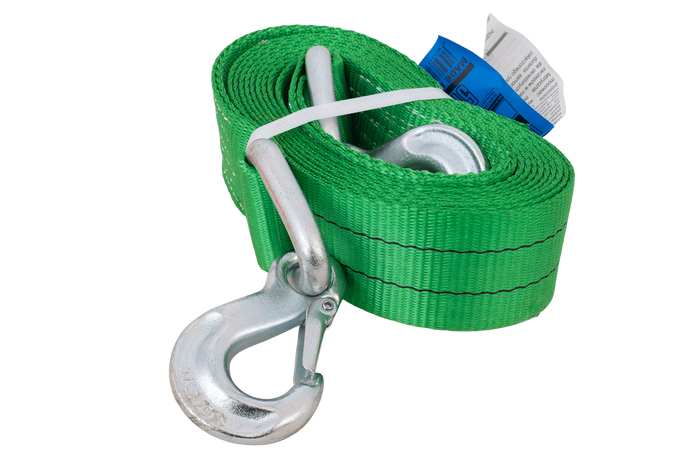 Corde; sangle de remorquage avec crochets Sangle de remorquage HILLS 5 m/60 mm/6 t verte