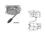 Vaste steun met klem en gietijzeren klem WINTERHOFF RSR48-600+KLE48-G 150kg 48mm 600mm