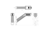WAŚ 2552L W297.5.1 SPOT LED linker markeringslamp op een lange arm