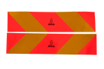 Stickers, reflecterende stickers, korte HERMON, markeringsplaten voor zware voertuigen, 565x132mm, links+rechts