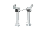 Ensemble de deux supports, béquilles extensibles avec manivelle et fixation ProPlus 361500 pour remorque plateau 1000 kg, 290-460 mm