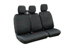 Set autostoelhoezen LAMPA Dido-2, grijs, voor bussen en bestelwagens.