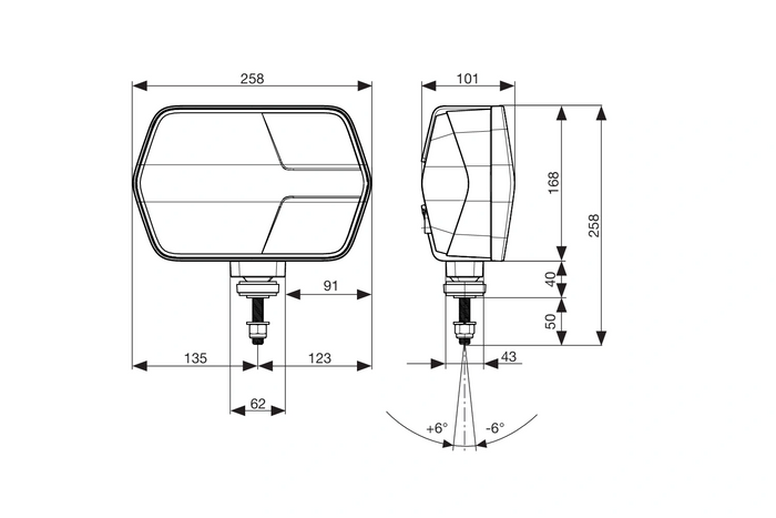 ASPÖCK LuxLED II LED-koplampen 7 functies 6-pins DEUTSCH DT06-6S links+rechts
