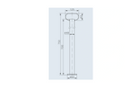 Vaste steun met klem WINTERHOFF RSR48-700+KLE48 150kg 48mm 700mm
