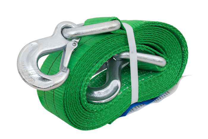 Corde; sangle de remorquage avec crochets Sangle de remorquage HILLS 5 m/60 mm/6 t verte