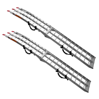 Rampes pliables UNITRAILER ALR002 en aluminium pour remorques, 221 cm, 680 kg, avec sangles, lot de 2