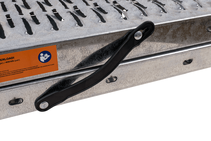 Rampes pliables UNITRAIER ALR004B en acier pour remorques, 190 cm, 400 kg, lot de 2