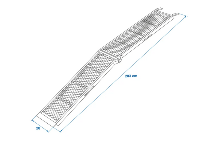 Rampe pliable ProPlus 390094 pour remorque 203 cm, 340 kg