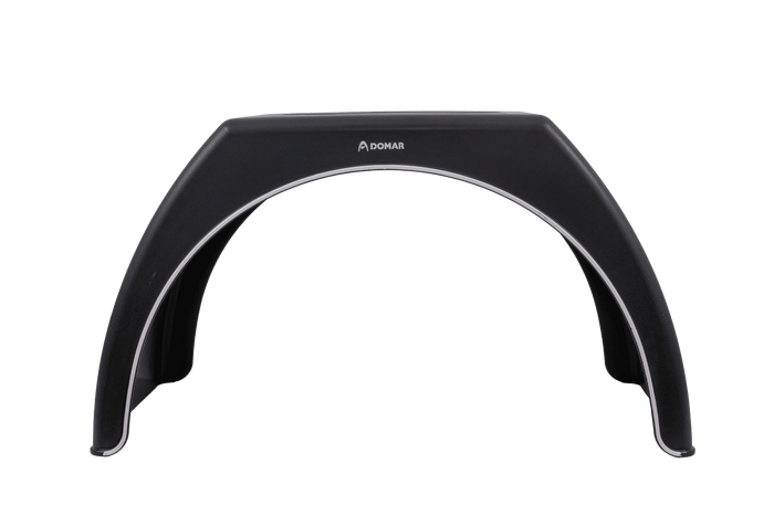 Garde-boue double pour remorque 15-16" DOMAR DK3120, passage de roue plat 1000/510 mm, contour blanc