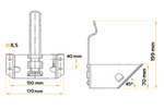AL-KO wielkeg UK36 met houder, 160mm