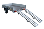 UNITRAILER ALR002 opklapbare aluminium oprijplaten voor aanhangers 221 cm 680 kg met riem, set van 2