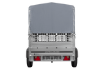 Remorque à un essieu 200x125 UNITRAILER GARDEN 201 KIPP avec ridelles grillagées, châssis H-800 et bâche grise
