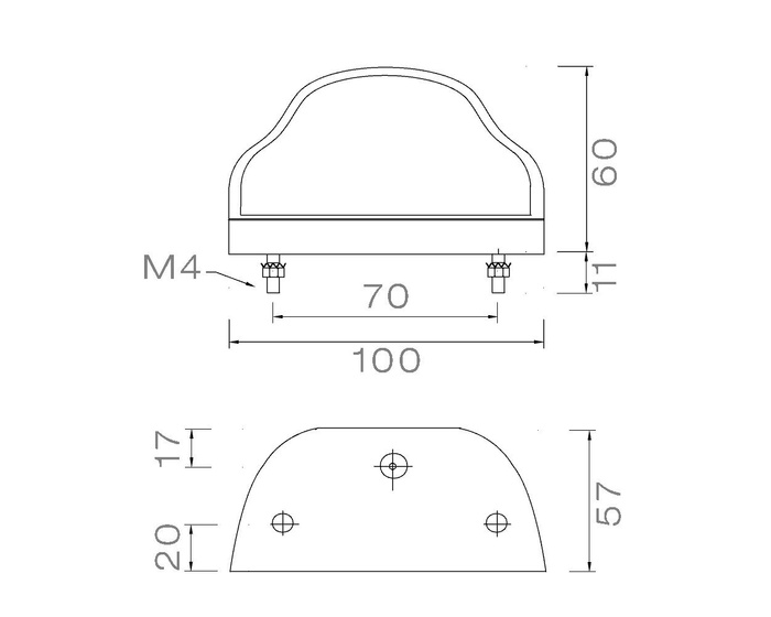 Éclaireur de plaque Aspöck Regpoint LED 0,8 m