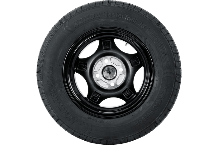 Versterkt wiel voor aanhangwagen KENDA BAND 165/80 R13C 96/94N ALU VELG STARCO gepolijst 5Jx13"H2 4X100 ET 30