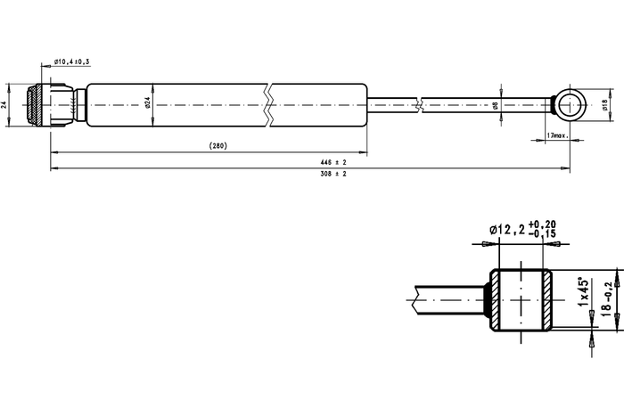 Dispositif de freinage/amortisseur de roue libre AL-KO 101VB pour remorques de 700 à 1000 kg