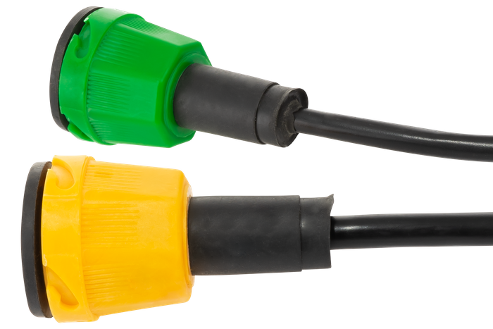 Faisceau électrique remorque MANTES 4,7 m prise 7 broches baïonnettes 2x 5 broches + 2x 2 broches