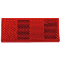Rode 90x40 mm reflector met zelfklevende tape