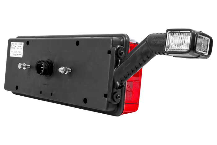 Feux arrière à LED ASPÖCK EUROPOINT III à baïonnette 7 broches ASS2 avec avertisseur sonore, 7 fonctions gauche + droite