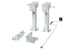 Ensemble de deux supports, béquilles extensibles avec manivelle et fixation ProPlus 361500 pour remorque plateau 1000 kg, 290-460 mm