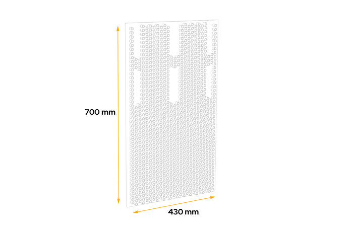 Protection garde-boue DOMAR DK5120 pour remorques et semi-remorques, 430×700 mm