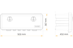 Boîte, coffre à outils DAKEN 81110 JUST 900x367x450mm 90l