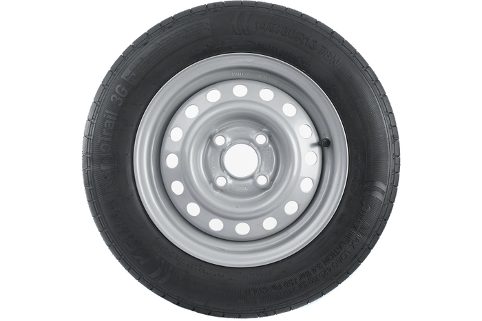 Jeu de deux roues pour remorques UNITRAILER / TEMARED / PATRICK REMORQUES / ERDE PNEU KENDA 145/80 R13 78N STARCO JANTES 4Jx13"H2 4x100 ET:30