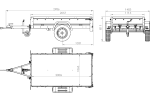 Lichte aanhanger 200x106 UNITRAILER GARDEN 200 KIPP met gaaswanden, H-800 frame en blauwe hoes