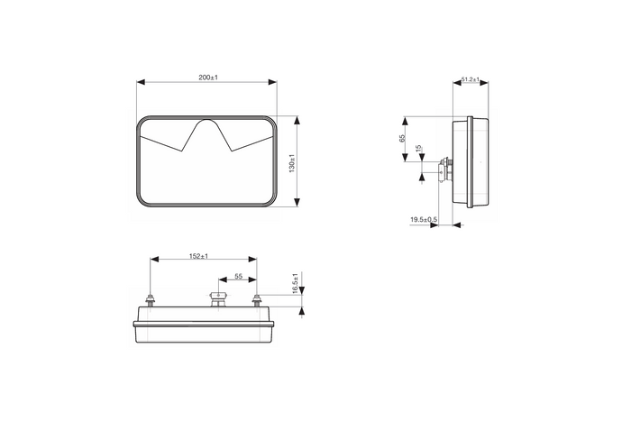 Feu arrière ASPÖCK MULTILED V à baïonnette 8 broches, 5 fonctions à gauche