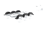Spatbord voor boottrailer 13" DOMAR D20422S wielkast 830/240mm