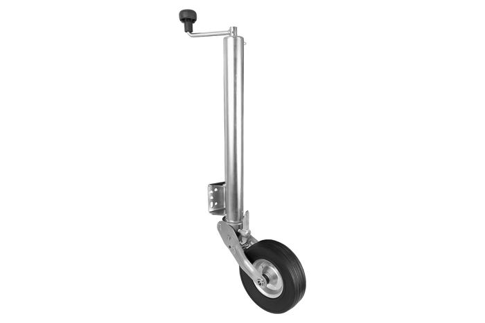 Roue de support, jockey automatique WINTERHOFF VK 60-BLH-255 SB avec poignée, 500 kg, 60 mm, 670-905 mm