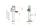 Support extensible avec adaptateur UNITRAILER TJ5002+TJ5002A pour remorque plateau 1300 kg, 560-940 mm
