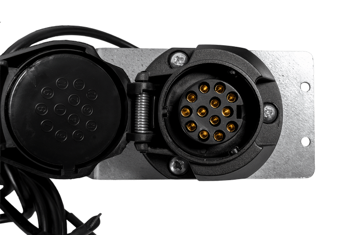 Faisceau électrique MANTES pour remorque de bateau, 9,57 m, prise 13 broches, baïonnettes 2 x 5 broches