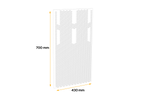 Protection garde-boue DOMAR DK5120 pour remorques et semi-remorques, 430×700 mm