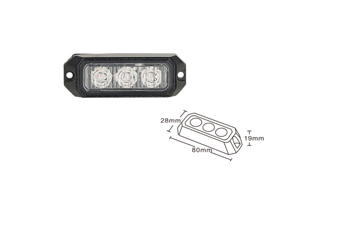 KAMAR LW0023-1 LED-waarschuwingslamp, 2 knipperstanden