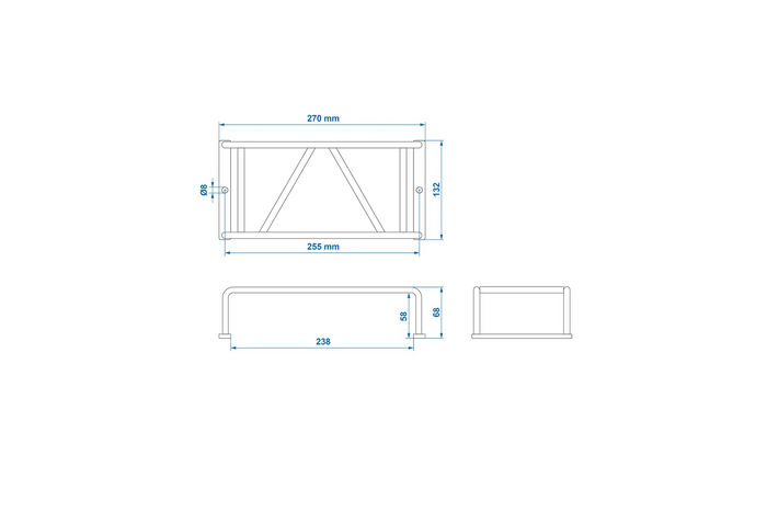 ProPlus beschermrooster voor achterlicht van aanhanger, achterlichtafdekking 270x132x68mm