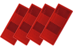 Zelfklevende rode aanhangerreflectoren 90x40 mm - set van 4