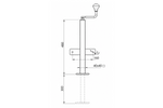 Béquille extensible KNOTT TTL40 pour remorque de 500 kg, 40 mm, 480-780 mm