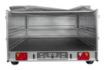 Remorque sur ressorts 264x150 UNITRAILER GARDEN 265/R KIPP avec côtés BIS, châssis H-0 et bâche grise