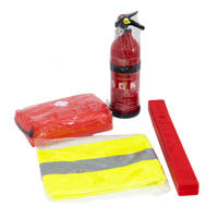Kit premier secours HERMON : trousse de premiers secours, extincteur, triangle, gilet