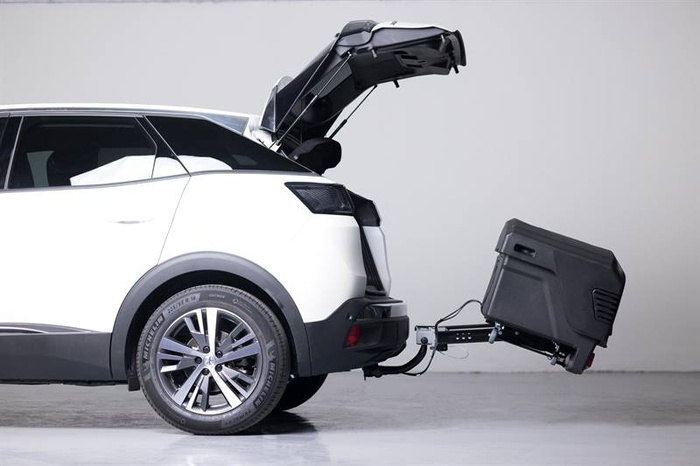 Towbox EVO klassiek grijs - bagagebox voor montage op de trekhaak