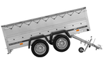 Tweeassige aanhanger 264x150 UNITRAILER GARDEN 265/2 KIPP met BIS-zijwanden, H-0 frame en grijze afdekking