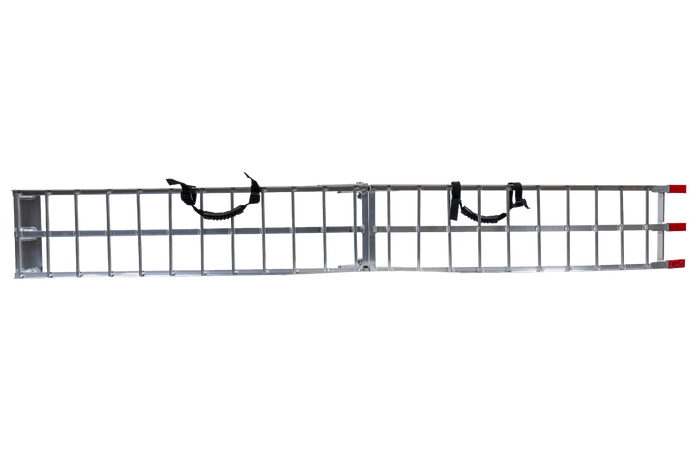 Rampes pliables UNITRAILER ALR002 en aluminium pour remorques, 221 cm, 680 kg, avec sangles, lot de 2