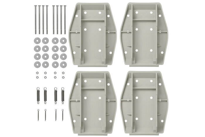 Ensemble de quatre supports pour stabilisateurs de remorque ProPlus 361519 avec ressort 20,5 x 27,5 cm