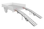 Rampes pliables UNITRAILER ALR003 en aluminium pour remorques, 221 cm, 680 kg, avec sangle et support, lot de 2